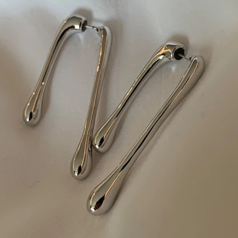 NWT STERLING SILVER UNIQUE EARRINGS - Picture 4 of 4